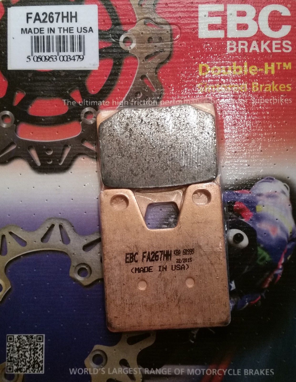 EBC Brakes Double-H Sintered Superbike Brake Pads Rear - FA267HH EBC Brakes Double-H Sintered Superbike Brake Pads Rear - FA267HH